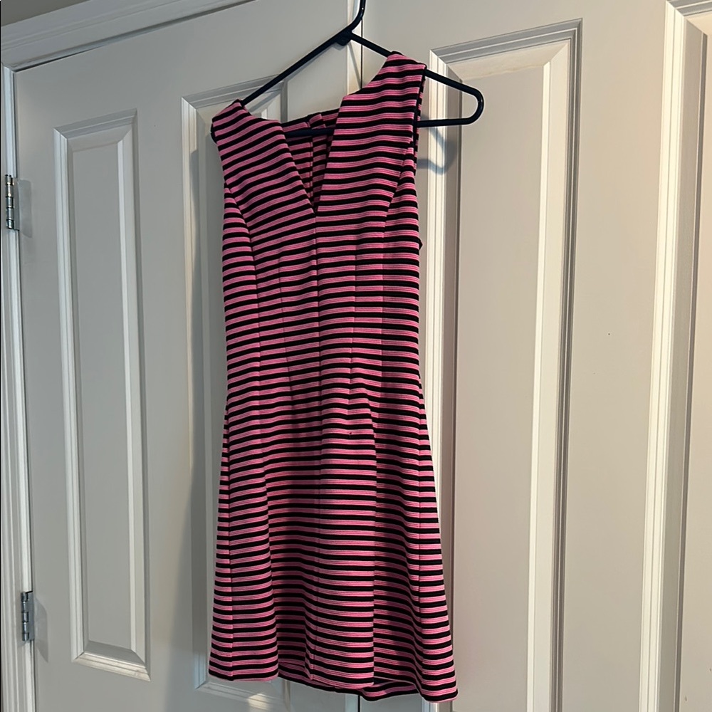 Pink and Navy Striped Brielle Dress by Lilly Pulitzer